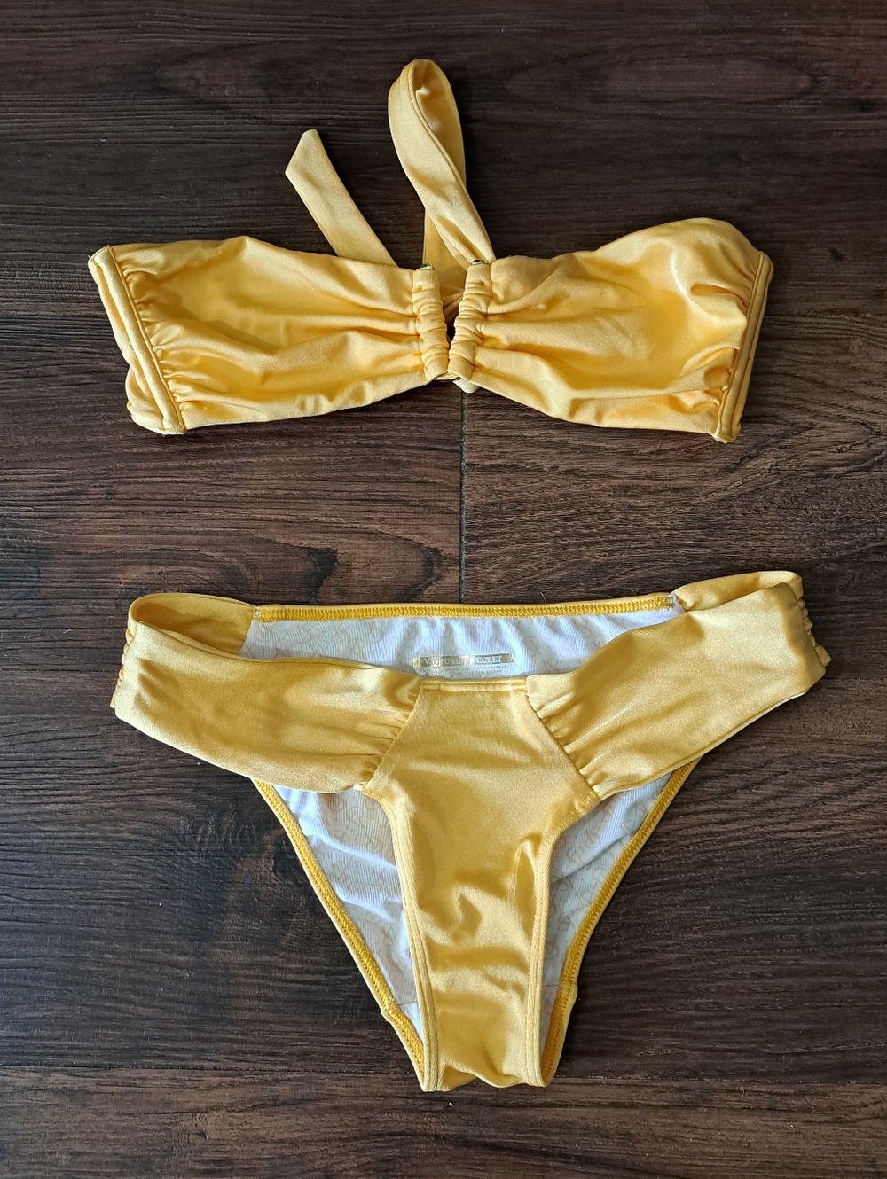Victorias Secret Yellow Bandeau Bikini Set